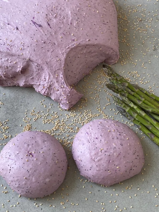 Palline di impasto alla barbabietola